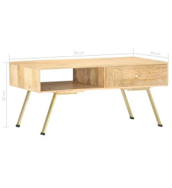 Table basse 95x50x42 cm bois de manguier massif