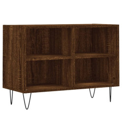 Meuble TV chêne marron 69,5 x 30 x 50 cm bois d'ingénierie