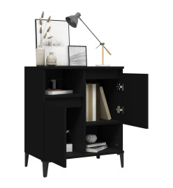 Buffet Noir 60x35x70 cm Bois d'ingénierie