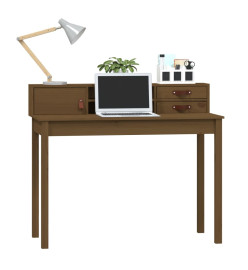 Bureau Marron miel 110x50x93 cm Bois massif de pin