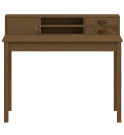 Bureau Marron miel 110x50x93 cm Bois massif de pin