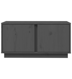 Meuble TV Gris 80x35x40,5 cm Bois de pin massif