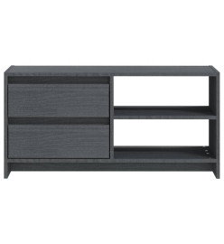 Meuble TV Gris 80x31x39 cm Bois de pin massif