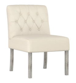 Fauteuil sans accoudoirs lin tissu design de boutons