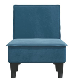 Chaise longue bleu velours