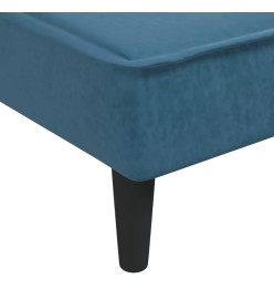 Chaise longue bleu velours