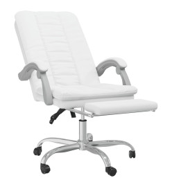 Fauteuil inclinable de bureau Blanc Similicuir