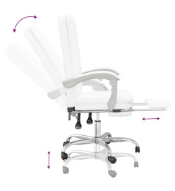 Fauteuil inclinable de bureau Blanc Similicuir