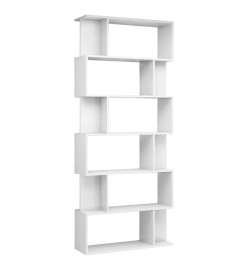 Bibliothèque/Séparateur de pièce Blanc brillant 80x24x192 cm