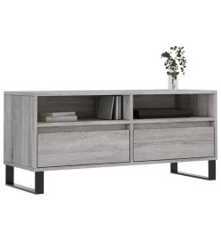 Meuble TV sonoma gris 100x34,5x44,5 cm bois d'ingénierie