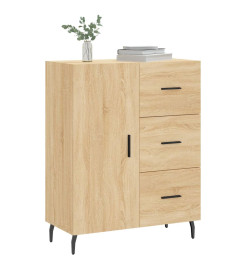 Buffet chêne sonoma 69,5x34x90 cm bois d'ingénierie