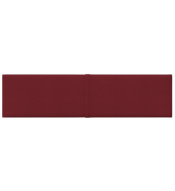 Panneaux muraux 12 pcs Rouge bordeaux 60x15 cm Tissu 1,08 m²