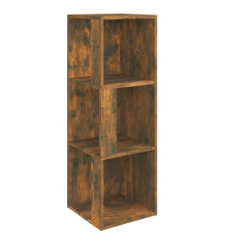 Armoire d'angle Chêne fumé 33x33x100 cm Bois d'ingénierie