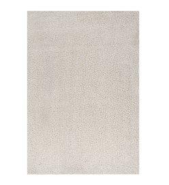 Tapis shaggy à poils longs Crème 140x200 cm