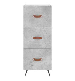 Buffet Gris béton 34,5x34x90 cm Bois d'ingénierie