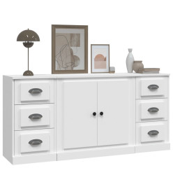 Buffets 3 pcs Blanc Bois d'ingénierie