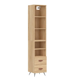 Buffet haut Chêne sonoma 34,5x34x180 cm Bois d'ingénierie