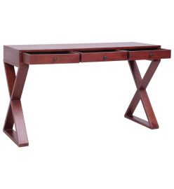 Bureau d'ordinateur Marron 115x47x77 cm Bois d'acajou massif