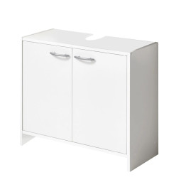 FMD Meuble de salle de bain sous évier 63,7x28,1x55 cm Blanc