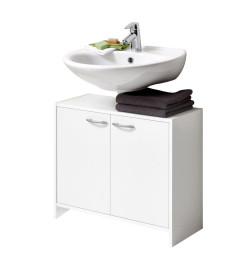 FMD Meuble de salle de bain sous évier 63,7x28,1x55 cm Blanc