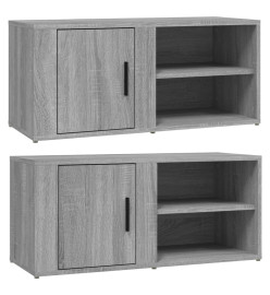 Meubles TV 2 pcs Sonoma gris 80x31,5x36 cm Bois d'ingénierie