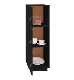 Buffet haut Noir 34x40x108,5 cm Bois massif de pin