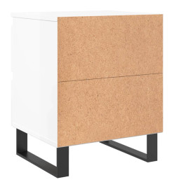 Tables de chevet 2 pcs blanc brillant 40x35x50 cm