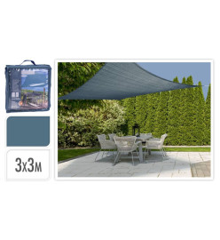 ProGarden Toile d'ombrage 3x3 m Bleu Carré