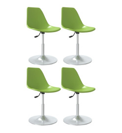 Chaises à manger pivotantes lot de 4 vert PP