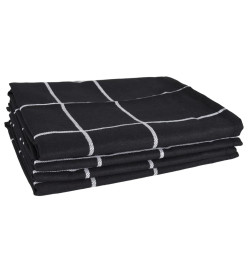 Ensemble de serviettes 12 pcs noir coton