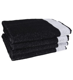 Ensemble de serviettes 12 pcs noir coton