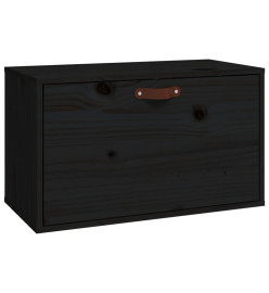 Armoire murale Noir 60x30x35 cm Bois de pin massif