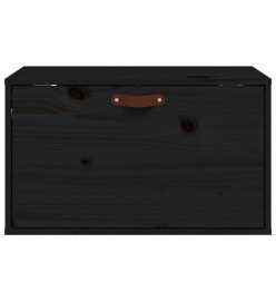 Armoire murale Noir 60x30x35 cm Bois de pin massif