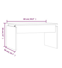 Table basse Chêne marron 68x50x38 cm Bois d'ingénierie