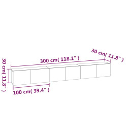 Ensemble de meubles TV 3 pcs Chêne marron Bois d'ingénierie