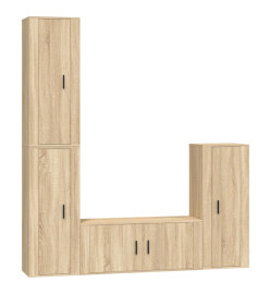 Ensemble de meubles TV 4 pcs Chêne sonoma Bois d'ingénierie