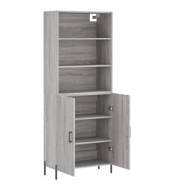 Buffet haut Sonoma gris 69,5x34x180 cm Bois d'ingénierie