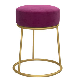 Tabouret rond Violet Velours