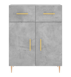 Buffet gris béton 69,5x34x90 cm bois d'ingénierie