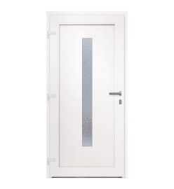 Porte d'entrée anthracite 98x208 cm PVC