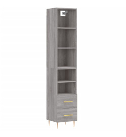 Buffet haut Sonoma gris 34,5x34x180 cm Bois d'ingénierie