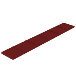 Panneaux muraux 12 pcs Rouge bordeaux 90x15 cm Tissu 1,62 m²