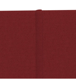 Panneaux muraux 12 pcs Rouge bordeaux 90x15 cm Tissu 1,62 m²