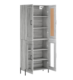 Buffet haut Sonoma gris 69,5x34x180 cm Bois d'ingénierie