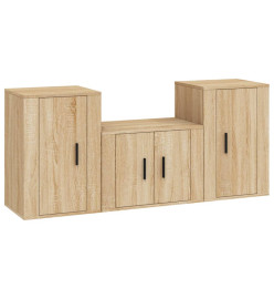 Ensemble de meubles TV 3 pcs Chêne sonoma Bois d'ingénierie