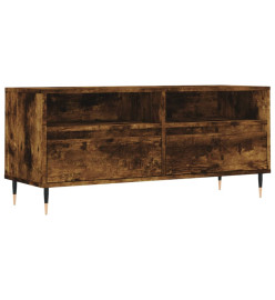 Meuble TV chêne fumé 100x34,5x44,5 cm bois d'ingénierie