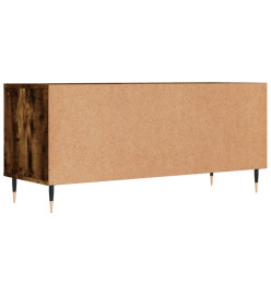 Meuble TV chêne fumé 100x34,5x44,5 cm bois d'ingénierie