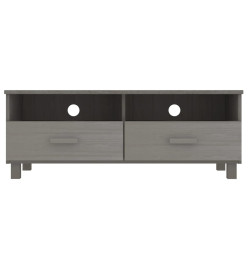 Meuble TV HAMAR Gris clair 106x40x40 cm Bois massif de pin