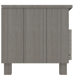 Meuble TV HAMAR Gris clair 106x40x40 cm Bois massif de pin