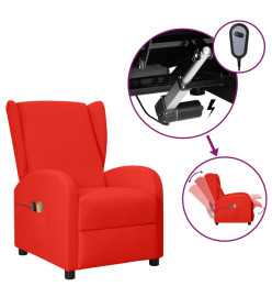 Fauteuil de massage électrique à oreilles Rouge Similicuir